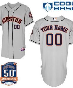 Custom Houston Astros Personalized Road Jersey With Commemorative 50th Anniversary Patch