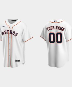 Custom Houston Astros White Cool Base Home Jersey