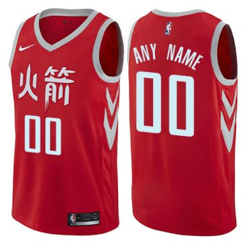 Custom Houston Rockets Red City Edition Jersey