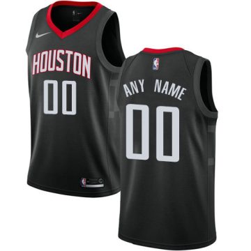 Custom Houston Rockets Swingman Black Alternate Statement Edition Jersey