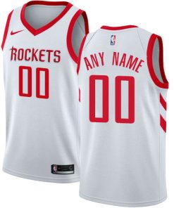 Custom Houston Rockets Swingman White Home Association Edition Jersey