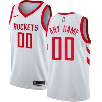 Custom Houston Rockets Swingman White Home Association Edition Jersey