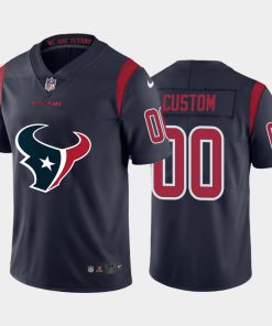 Custom Houston Texans Navy Team Big Logo Color Rush Limited Jersey