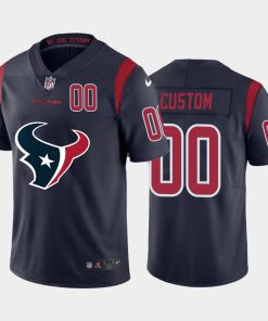 Custom Houston Texans Navy Team Big Logo Number Color Rush Limited Jersey