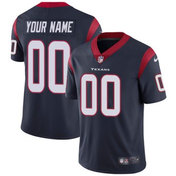 Custom Houston Texans Navy Vapor Untouchable Player Limited Jersey