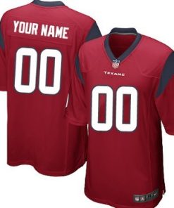 Custom Houston Texans Red Limited Jersey