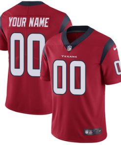 Custom Houston Texans Red Vapor Untouchable Player Limited Jersey
