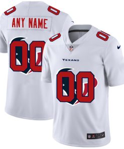 Custom Houston Texans White Team Big Logo Vapor Untouchable Limited Jersey