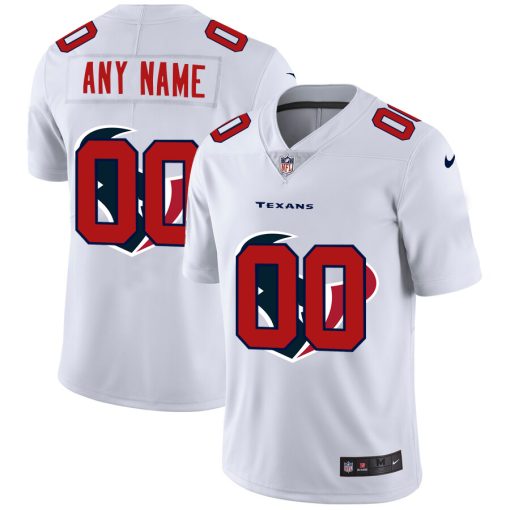 Custom Houston Texans White Team Big Logo Vapor Untouchable Limited Jersey