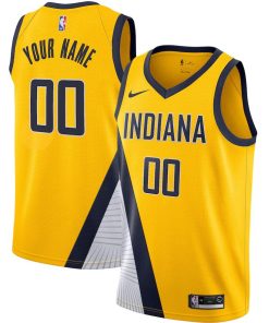 Custom Indiana Pacers Active Player Yellow Swingman Stitched Jersey