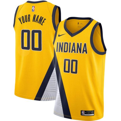 Custom Indiana Pacers Active Player Yellow Swingman Stitched Jersey