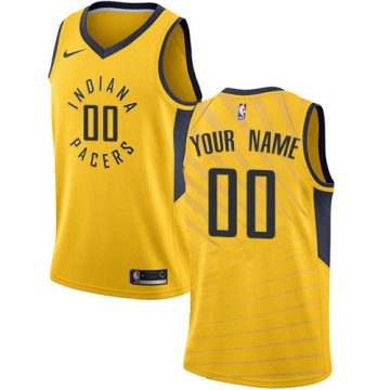 Custom Indiana Pacers Gold Statement Edition Jersey