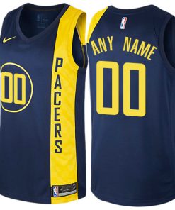 Custom Indiana Pacers Navy Blue City Edition Jersey