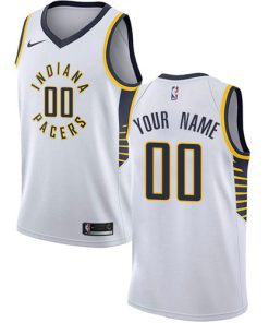 Custom Indiana Pacers White Association Edition Jersey