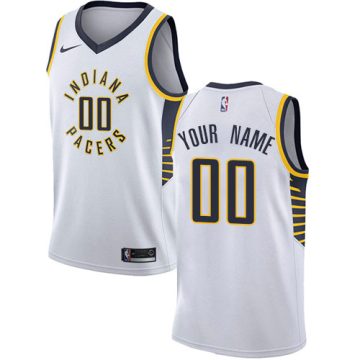 Custom Indiana Pacers White Association Edition Jersey