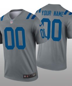 Custom Indianapolis Colts Gray Inverted Legend Jersey