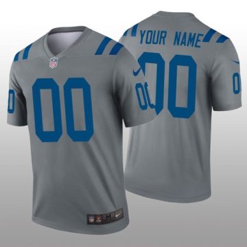 Custom Indianapolis Colts Gray Inverted Legend Jersey