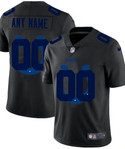 Custom Indianapolis Colts Team Logo Dual Overlap Limited NFL Jersey Black