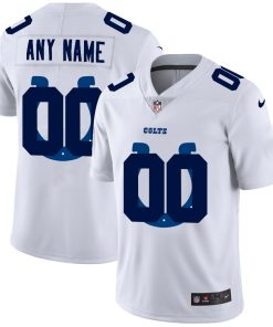 Custom Indianapolis Colts White Team Big Logo Vapor Untouchable Limited Jersey
