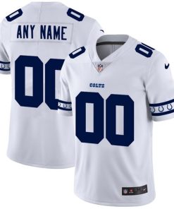 Custom Indianapolis Colts White Team Logo Vapor Limited NFL Jersey