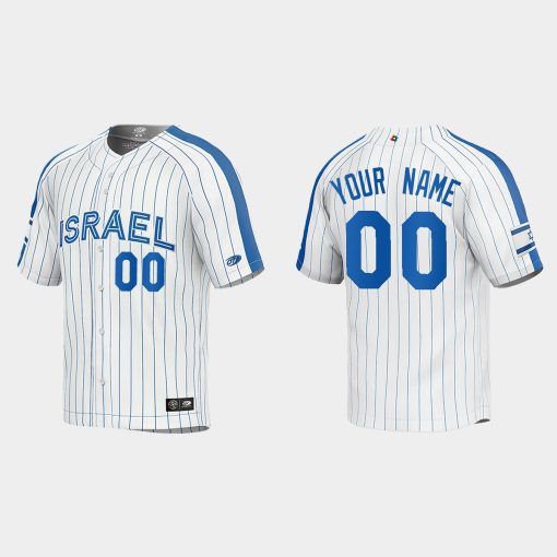 Custom Israel Baseball 2023 World Baseball Classic Jersey White