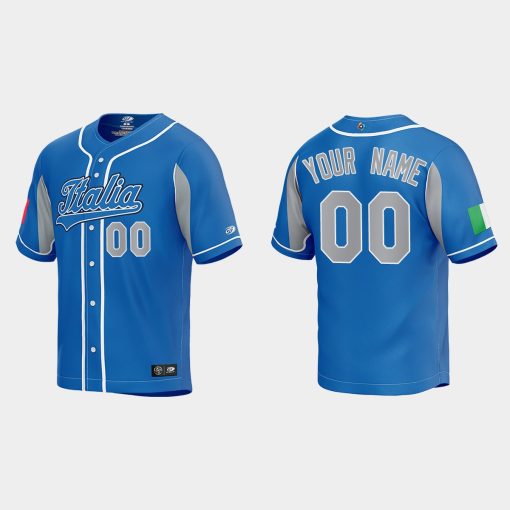 Custom Italy Baseball 2023 World Baseball Classic Jersey Royal