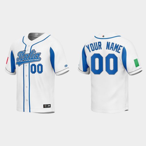 Custom Italy Baseball 2023 World Baseball Classic Jersey White