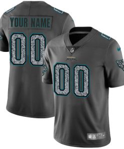 Custom Jacksonville Jaguars Gray Static Vapor Untouchable Limited NFL Jersey
