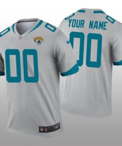 Custom Jacksonville Jaguars Silver Inverted Legend Jersey
