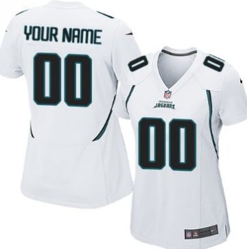 Custom Jacksonville Jaguars White Limited Jersey