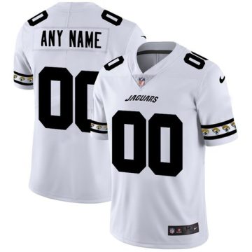 Custom Jacksonville Jaguars White Team Logo Vapor Limited NFL Jersey