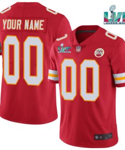 Custom Kansas City Chiefs Active Player Red Super Bowl Lvii Patch Vapor Untouchable Limited Stitched Jersey