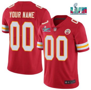 Custom Kansas City Chiefs Active Player Red Super Bowl Lvii Patch Vapor Untouchable Limited Stitched Jersey