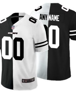 Custom Kansas City Chiefs Black And White Split Vapor Untouchable Limited Jersey