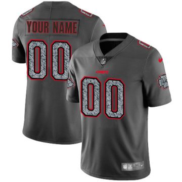 Custom Kansas City Chiefs NFL Gray Static Vapor Untouchable Limited Jersey