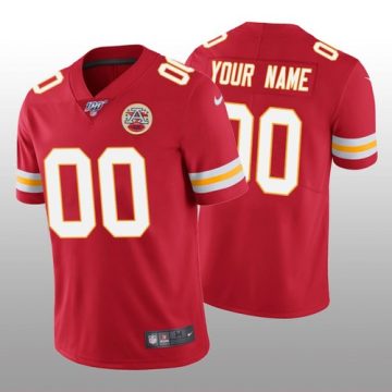 Custom Kansas City Chiefs Red Vapor Limited 100th Season Jersey