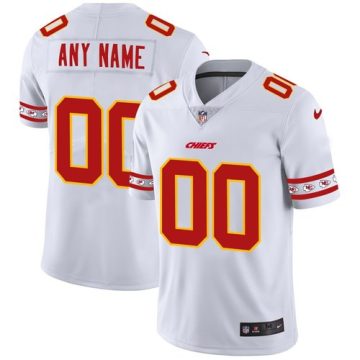 Custom Kansas City Chiefs White Team Logo Vapor Limited NFLl Jersey