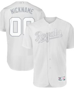 Custom Kansas City Royals 2019 Players' Weekend Flex Base Roster White Jersey