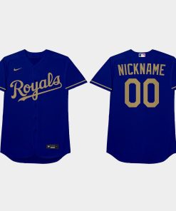Custom Kansas City Royals 2021 Players' Weekend Nickname Jersey Blue