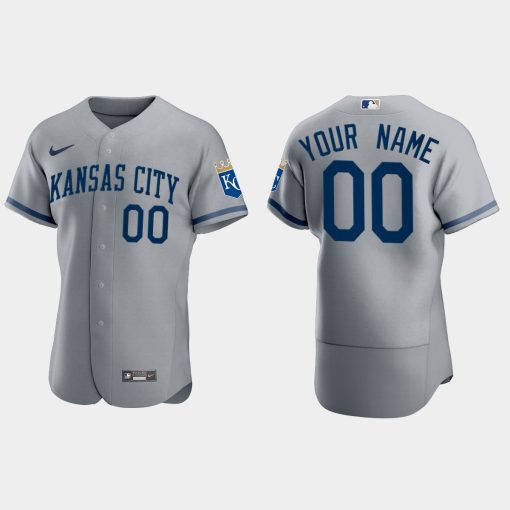 Custom Kansas City Royals 2022 Flex Base Jersey Gray