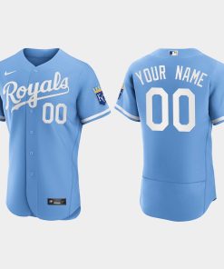 Custom Kansas City Royals 2022 Flex Base Jersey Powder Blue