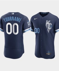 Custom Kansas City Royals 2022 Navy City Connect Stitched Baseball Jersey