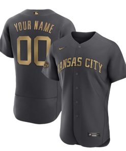 Custom Kansas City Royals Active Player Charcoal 2022 All Star Flex Base Jersey