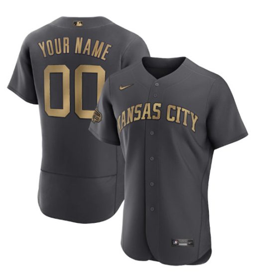 Custom Kansas City Royals Active Player Charcoal 2022 All Star Flex Base Jersey