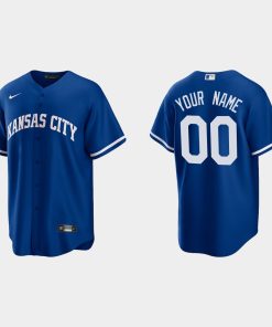 Custom Kansas City Royals Cool Base Alternate Jersey Royal
