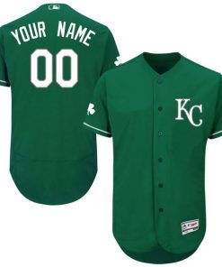 Custom Kansas City Royals Green Celtic Flexbase Collection Jersey