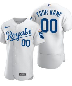 Custom Kansas City Royals White 2020 Flex Base Jersey