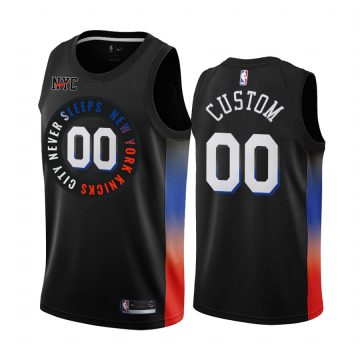 Custom Knicks Black Swingman 2020 21 City Edition Jersey