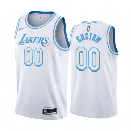 Custom Lakers White Swingman 2020 21 City Edition Jersey