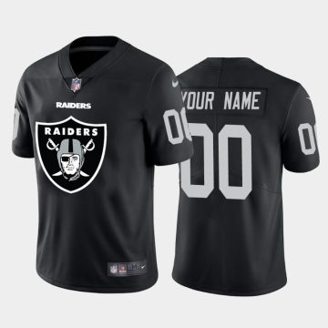 Custom Las Vegas Raiders Black Team Big Logo Vapor Untouchable Limited Jersey